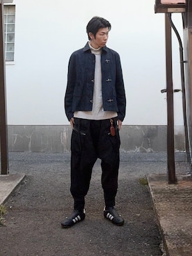「アイテム（カーゴパンツ）」を使った、mumuchan827さん（メンズ・180cm・30代）の冬コーディネート