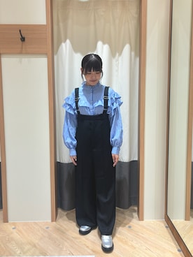 「アイテム（ドレスシューズ、シルバー系）」を使った、  えだ🌳さん（レディース・153cm）の秋コーディネート