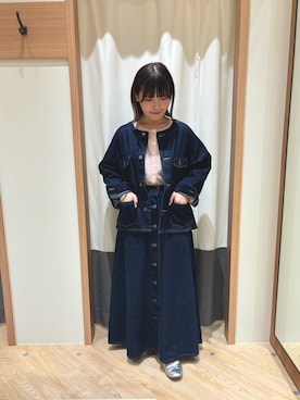 「Samansa Mos2（サマンサ モスモス）のアイテム（ジャケット/アウター）」を使った、  えだ🌳さん（レディース・153cm）の秋コーディネート