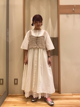 「レースコーデ」｜  えだ🌳さん（レディース・153cm）の春コーディネート