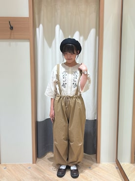 「ナチュラルスタイル」｜「アイテム（帽子）」を使った、  えだ🌳さん（レディース・153cm）の秋コーディネート