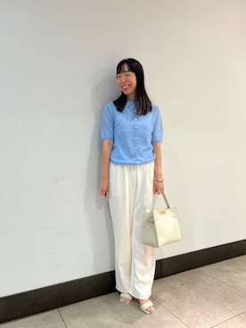 「アイテム（カーディガン/ボレロ）」を使った、Ishibashiさん（レディース・158cm）の夏コーディネート