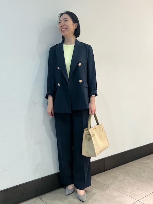 《セットアップ対応》ウォッシャブルスラブオックスダブルジャケット