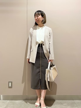 「NOLLEY’S Sophi（ノーリーズソフィ）のアイテム（アクセサリー）」を使った、Ishibashiさん（レディース・158cm）の春コーディネート