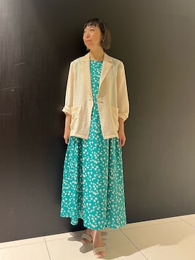 「NOLLEY’S Sophi（ノーリーズソフィ）のアイテム（アクセサリー）」を使った、Ishibashiさん（レディース・158cm）の夏コーディネート