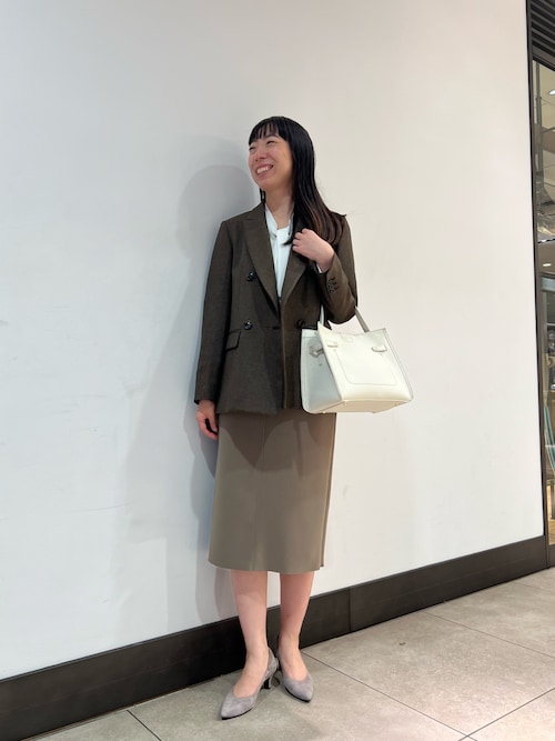 セール】ウォッシャブルストレッチバックサテンボウタイブラウス