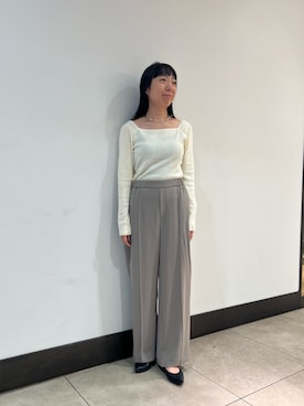 「アイテム（ノーカラージャケット）」を使った、Ishibashiさん（レディース・158cm）の秋コーディネート