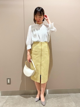 「NOLLEY’S Sophi（ノーリーズソフィ）のアイテム（アクセサリー）」を使った、Ishibashiさん（レディース・158cm）の春コーディネート