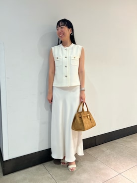 「アイテム（ブレスレット）」を使った、Ishibashiさん（レディース・158cm）の夏コーディネート