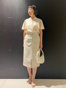 「NOLLEY’S Sophi（ノーリーズソフィ）のアイテム（アクセサリー）」を使った、Ishibashiさん（レディース・158cm）の夏コーディネート