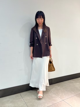 「大人カジュアルコーデ」｜「アイテム（ジャケット/アウター）」を使った、Ishibashiさん（レディース・158cm）の夏コーディネート