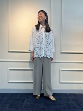 「アイテム（イヤリング）」を使った、Ishibashiさん（レディース・158cm）の夏コーディネート