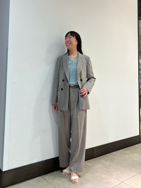 「アイテム（ベルト、ベージュ系）」を使った、Ishibashiさん（レディース・158cm）の秋コーディネート