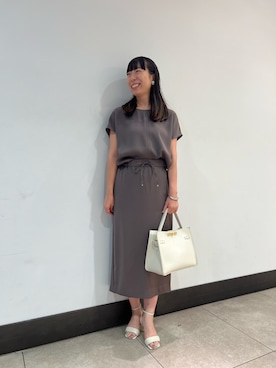 「アイテム（イヤリング）」を使った、Ishibashiさん（レディース・158cm）の夏コーディネート