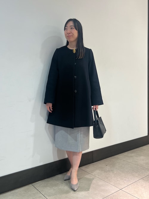 セール】ウォッシャブルベルト付きラップ風タイトスカート（スカート