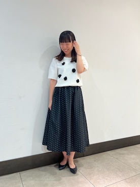 「アイテム（イヤリング）」を使った、Ishibashiさん（レディース・158cm）の夏コーディネート