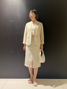 「NOLLEY’S Sophi（ノーリーズソフィ）のアイテム（アクセサリー）」を使った、Ishibashiさん（レディース・158cm）の夏コーディネート