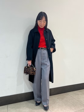 「アイテム（ステンカラーコート）」を使った、Ishibashiさん（レディース・158cm）の秋コーディネート