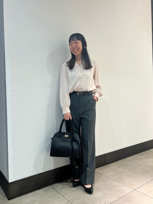 セール】ウォッシャブルジョーゼットVネックブラウス（シャツ/ブラウス