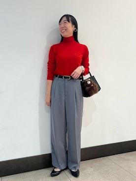 「アイテム（アクセサリー）」を使った、Ishibashiさん（レディース・158cm）の秋コーディネート