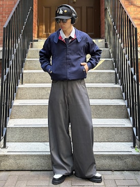 「G.H.BASS（ジーエイチバス）のG.H.BASS BA11510 BLACK&WHITE LARSON ラーソン ラバーソール（ローファー、ブラック系）」を使った、taiyoさん（メンズ・164cm）の春コーディネート