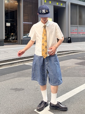 「アイテム（ソックス/靴下）」を使った、taiyoさん（メンズ・166cm）の夏コーディネート