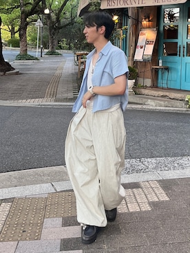 「アイテム（ドレスシューズ）」を使った、taiyoさん（メンズ・166cm）の夏コーディネート