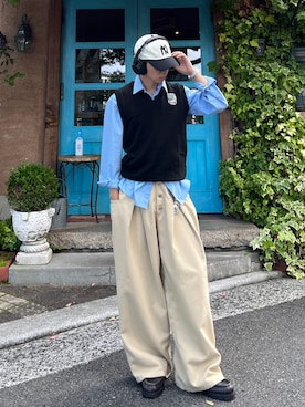 「アイテム（ベスト）」を使った、taiyoさん（メンズ・166cm）の秋コーディネート
