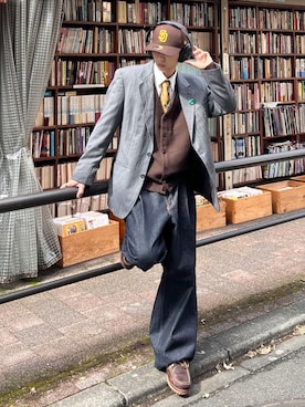 「アイテム（フォーマルスーツ/小物）」を使った、taiyoさん（メンズ・164cm）の秋コーディネート