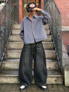 「SBG（エスビー）のアイテム」を使った、taiyoさん（メンズ・164cm）の秋コーディネート