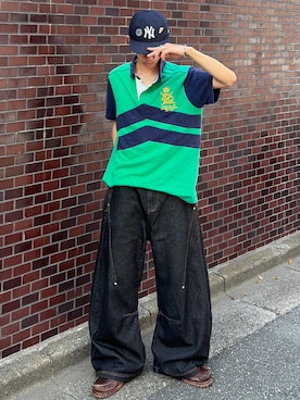 「SBG（エスビー）のインフルエンサー taiyo ×SBG ヴィンテージホースシューリング（リング、シルバー系）」を使った、taiyoさん（メンズ・164cm）の夏コーディネート