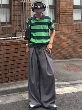 「YOLO（ヨーロ）のアイテム」を使った、taiyoさん（メンズ・164cm）の夏コーディネート