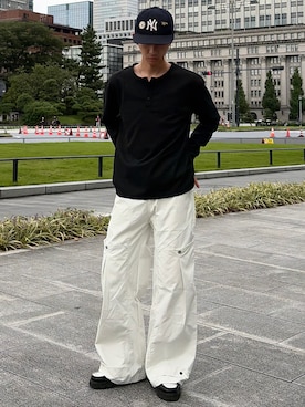 「アイテム（帽子）」を使った、taiyoさん（メンズ・164cm）の秋コーディネート