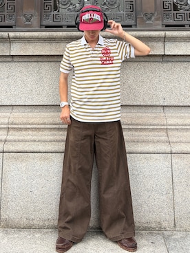 「アイテム（帽子）」を使った、taiyoさん（メンズ・164cm）の夏コーディネート