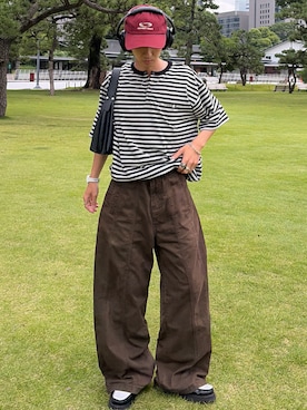 「SBG（エスビー）のアイテム」を使った、taiyoさん（メンズ・164cm）の夏コーディネート