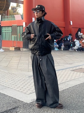 「アイテム（サングラス）」を使った、taiyoさん（メンズ・164cm）の秋コーディネート