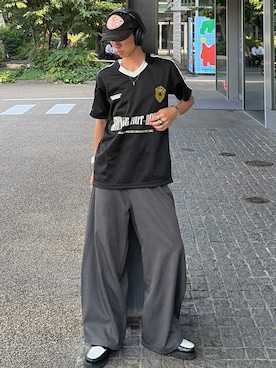 「Millo Archive（ミロ アーカイブ）のアイテム（帽子）」を使った、taiyoさん（メンズ・164cm）の夏コーディネート