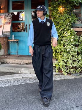 「アイテム（ネクタイ）」を使った、taiyoさん（メンズ・166cm）の秋コーディネート