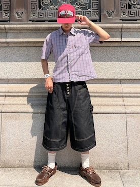 「SBG（エスビー）のインフルエンサー taiyo ×SBG ヴィンテージホースシューリング（リング、シルバー系）」を使った、taiyoさん（メンズ・164cm）の夏コーディネート