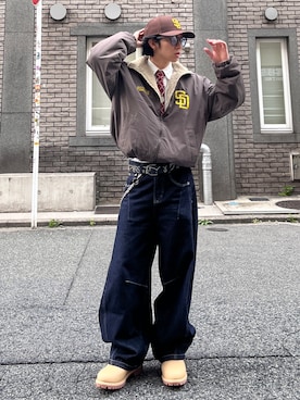 「アイテム（ブルゾン）」を使った、taiyoさん（メンズ・164cm）の秋コーディネート