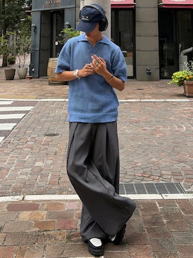 「SBG（エスビー）のインフルエンサー taiyo ×SBG ヴィンテージホースシューリング（リング、シルバー系）」を使った、taiyoさん（メンズ・164cm）の夏コーディネート