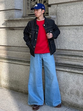 「Timberland（ティンバーランド）のTimberland 3 Classic EYE LUG / ティンバーランド 3クラシック アイ ラグ（モカシン/デッキシューズ、ブラウン系）」を使った、taiyoさん（メンズ・164cm）の春コーディネート