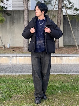 「Paraboot（パラブーツ）のアイテム（モカシン/デッキシューズ）」を使った、taiyoさん（メンズ・166cm）の冬コーディネート