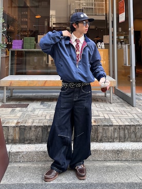 「アイテム（モカシン/デッキシューズ）」を使った、taiyoさん（メンズ・164cm）の秋コーディネート