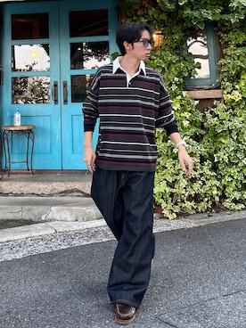 「アイテム（モカシン/デッキシューズ）」を使った、taiyoさん（メンズ・166cm）の秋コーディネート
