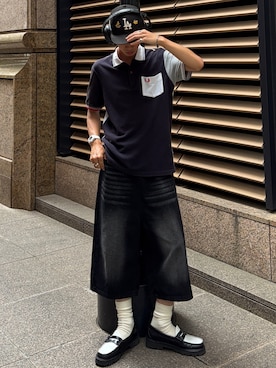 「FRED PERRY（フレッドペリー）のアイテム」を使った、taiyoさん（メンズ・164cm）の夏コーディネート