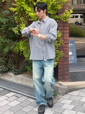 「アメカジコーデ」｜「アイテム（トップス）」を使った、taiyoさん（メンズ・166cm）の秋コーディネート