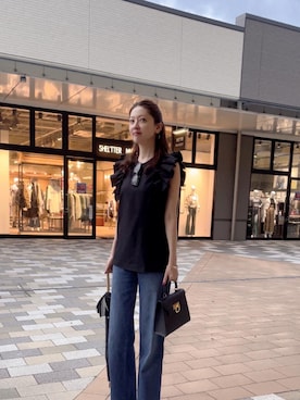 「フリルトップス」｜33aayさん（レディース・166cm）の秋コーディネート