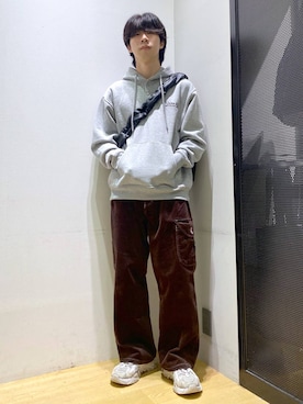 「LAKOLE（ラコレ）のアイテム（パーカー）」を使った、ひろさん（メンズ・170cm）の秋コーディネート