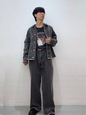 「LAKOLE（ラコレ）のアイテム（デニムジャケット）」を使った、ひろさん（メンズ・170cm）の秋コーディネート